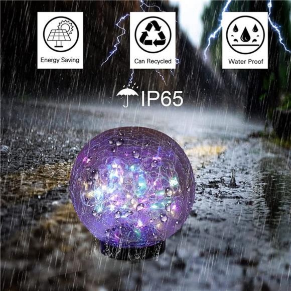 Solar Globes Lights Outdoor Garden Decor, (Medium 1 Pack) - Picture 4 of 6